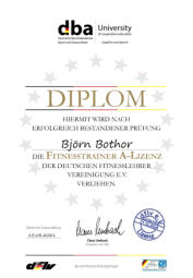 Diplom der Deutschen Hochschule für Prävention und Gesundheitsmanagement (DHfPG)